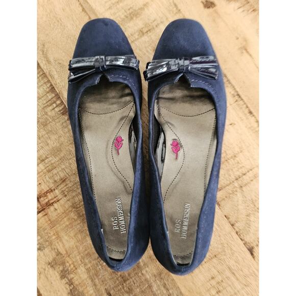 Ros Hommerson Leather Tulane Classic Slip On Shoe Women's Size 8.5 SS Navy - Picture 10 of 10